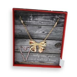 Gold Bow Necklace